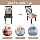 Stretch Dining Chair Seat Covers Set of 6,Dining Chair Slipcovers, Floral Printed Chair Covers,Soft Fabric Washable Upholstered Chair Seat Protector, No Rear Covers for Home Kitchen Dining Room (Summer Flowers B)