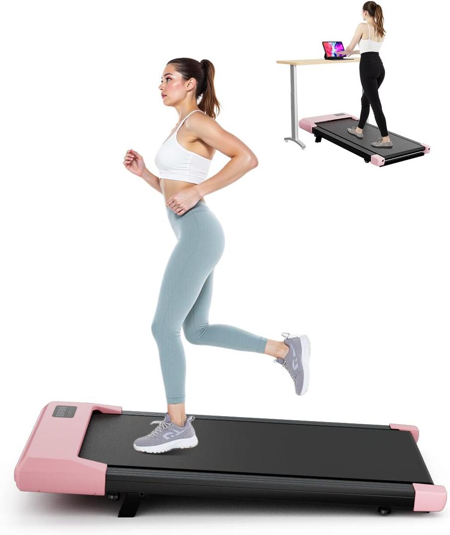 Superun Walking Pad with 6% Incline, Under Desk Treadmill, 3 in 1 Portable Treadmills for Home with Remote Control LED Display, 2.5 HP Quiet Mini Treadmill for Office Home Use, 300 Lbs Capacity