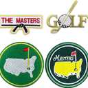 4 PCS Masters Patch Golf Iron On Patches Golf Patches Iron On Parches De Golf Masters Caddy Costume Embroidered Patch Backing for Embroidery Hats Backpacks Bags