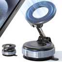 Pack of 2 Lymorexan Upgraded Vacuum Magnetic Suction Cup Phone Holder Stand for Magsafe, 360° Adjustable with Swivel Lock, Foldable 89+LBS Strongest Suction, for Your Car/Gym/Kitchen/Mirror