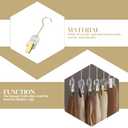 5Pcs Acrylic Hair Extension Hangers for Wig Holder Laundry Hanging Hook Clips for Hairpin Hairdressers Hangers for Wig Storage Weft Extension Storage Clips