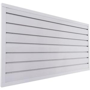 Slatwall Panel Garage Organizer Heavy Duty Wall Mounted, PVC Slat Panels Home Storage System, Tool Organization Peg Board 4ft by 2ft (Gray) (4ftx2ft)