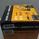 Battery Powered Fan Compatible with Dewalt 20V Max Battery with AC Adapter (No Battery) Up to 650CFM, Variable Speed, Low Noise 30dB, Portable Cordless Fan for Camping, Jobsite