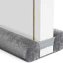 BKSAI Door Draft Stopper for Bottom of Door, Under Door Gap Filler/Seal for Big Gap, No Folding Required, Flexible Installation Door Sweep soundproofing Strip for Home & Apartment, 2832in, Grey