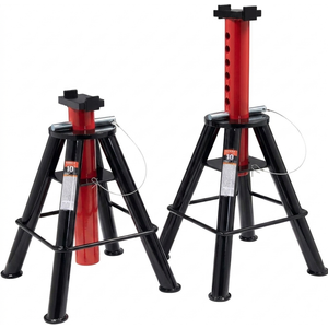 Sunex 1310 10-Ton Medium Height Pin Type Jack Stands, Pair, Black