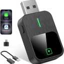 Wireless CarPlay & Android Auto Adapter 2-in-1, Convert Wired to Wireless, Plug & Play CarPlay Dongle, Auto-Connect, No Delay, USB A/Type-C Mini Size Car Play Adapter for Apple iPhone/Android