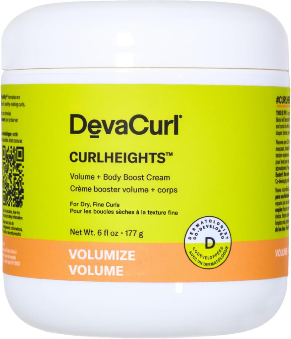 DevaCurl Curl Heights Volume + Body Boost Cream, 6 oz