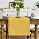 2 x Artoid Mode Yellow Table Runner, Seasonal Summer Fall Washable Kitchen Dining Table Decoration for Home Party Decor 13x72 Inch