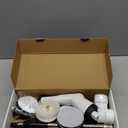 Electric Spin Scrubber, Dreazu IPX7 Shower Scrubber with 7 Replaceable Brush Heads & Retractable Handle, 2-Speed Adjustable Shower Cleaner for Bathroom,Toilet, Bathtub, Kitchen, Tile Floors (White&black)