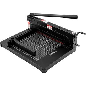 TIANSE Heavy Duty Guillotine Paper Cutter A4 12" Guillotine Paper Cutter 400 Sheet Capacity Solid Steel Construction with Double Safety Protection Perfect for Trimming Paper Cardstock Matboard Black