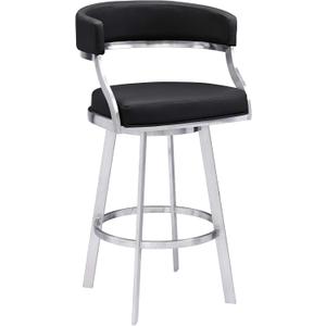 Saturn Bar Stool, 26" Counter Height, Black