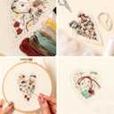 2 x Handcrafted Christmas Heart Ornament, Fabric Holiday Decor, Rustic Reindeer and Santa Pattern, Hanging Tree Decoration (Two)