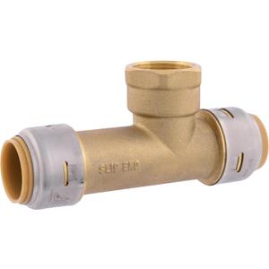 SharkBite Max 3/4 inch FNPT Slip Adapter, Push To Connect Brass Plumbing Fitting, Copper, CPVC, UR3486A