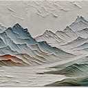 Art Modern Abstract Art Oil Painting Mountain Landscape Home Office Corridor Wall Decorative Art 24x48 inches (Dn196)