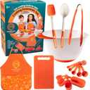 Cooking Essentials Set - 9 Pc. Kit Includes Recipes, Apron, Cutting Board, Mixing Bowl, Measure Cups, Spoons, Homemade Holiday Gifts