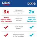 Dixie Large Paper Plates, 10 Inch, 54 Count, 2X Stronger*, Microwave-Safe, Soak-Proof, Cut Resistant, Disposable Plates For Everyday Breakfast, Lunch, & Dinner Meals
