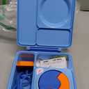 OmieBox Bento Box for Kids - Insulated Bento Lunch Box with Leak Proof Vacuum Insulated Food Jar - 3 Compartments, Two Temperature Zones (Blue Sky) (8.5 Ounces)