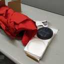 10FT Solar Umbrella 32 LED Lighted Patio Umbrella Table Market Umbrella w/Tilt and Crank, UV-Resistant Outdoor Umbrella for Pool, Garden, Deck, Red