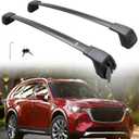 Lockable Roof Rack Cross Bars for 2024 2025 2026 Mazda CX90 & CX-90 PHEV with Flush Side Rails, Heavy Duty Aluminum Crossbars, Rooftop Cargo Carrier Accessories for Kayaks Bikes Skis Canoes