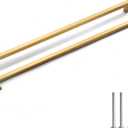 Cabinet Pulls Gold Cabinet Handles Square Drawer Pulls, 2 Pack 18 Inch Stainless Steel Kitchen Door Cupboard Cabinet Handles, Drawer Hardware Handles, 458mm Hole Centers (18 inch Hole Centers(458mm))