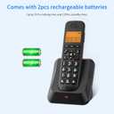 Expandable Cordless Phone with 1.8inch LCD 3 Lines Display Support 5 Handsets Connection 13 Shortcut Keys Call Block Hands-Free Calls Function 16 Languages with Big Buttons for Office Family
