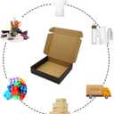 24 Pack 13x10x2 Inches Black Shipping Boxes3 Layers Corrugated Cardboard Box, Mailer Boxes for Packaging Mailing Gifts Digest Book Giving Products Wrap Boxes with Lids (13''x10''x2'')