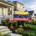 2 x Probsin I Stand With Venezuela Flag 3x5 Ft Free Venezuela Flags Freedom Support Pray for Venezuela Party Supplies Hanging Poster for Indoor Outdoor Room Welcome Parade Photo Backdrop