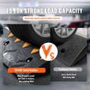 VEVOR Rubber Curb Ramp 2 Pack, 4.3" Rise Height Heavy-Duty 33069 lbs/15 T Capacity Threshold Ramps, Driveway Ramps with Stable Grid Structure for Cars, Wheelchairs, Bikes, Motorcycles