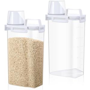 Teenyyou 2 Pcs Cat Litter Storage Container with Airtight Lid and Handle Cat Litter Storage Bin with Spout Sealable Heavy Duty Bucket