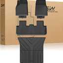 3W Tesla Model Y Juniper Floor Mats(not for Standard), Rear Cargo Liner, Custom Fit 2025 2026 Model Y Acecessories, TPE All Weather Odorless Non-Slip, Black