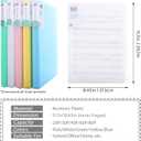 Phyxin 60-Pocket Portfolio Binder Organizer, Binder Sheet Protectors 8.5" x 11", Displaying 120 Page Plastic Folders for Documents, Document Organizer for Concert, Artwork, School & Office Use, 5 Pack