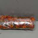 Homsunny Artificial Fall Flowers for Outdoors Fake Flowers UV Resistant 2PCS Fall Mums Flowers for Home Patio Balcony Yard Porch, Orange and Sunset Red