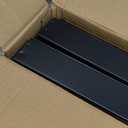 2Pack Expandable Pull Out Cabinet Organizer 21"Deep with Raising Pad for Framed Cabinets, Upgrade 3 Slide Rails Slide Out Drawers, Roll Out Shelves Adhesive, Adjustable Width 12.05"-20.4"Black