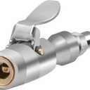 SAFELIFE Locking Air Chuck - Two Steel Jaws Tire Air Chuck Lock onto Any Schrader Valve - 1/4" F-NPT Tire Chuck Rated to 150 PSI - Closed Flow