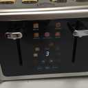 4 Slice Toaster, Touchscreen & Dual Independent Control Panel5 Basic Functions & Digital Countdown Toasters, 6 Shade Settings6 Bread Types, Smart Bread Maker Mute/Screen-Off,Gray
