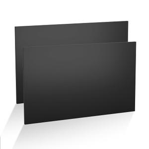 2Pcs Black HDPE Sheet 1/2" Thick 12" x 24"