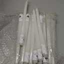 Suclain 24 Pcs Glass Taper Candle Holder Sets 12 Candlestick Holder with 12 White Long Candles for Wedding Party Decor Dinner Decoration(Pink)