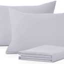 Comfort Beddings Pack of 2 Youth Pillowcases 16x22 Premium 100% Cotton Blend Silver Youth Pillow Case Envelope Closure, Super Soft and Cozy Youth Pillow Covers (Size-16x22, Silver Grey)