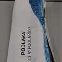 POOLAZA Pool Brush, 17.5'' Pool Brush Head for Inground Pools & Above-Ground Pools, Durable Pool Scrub Brush Fit Standard Pool Pole, Enhanced Pool Brushes for Cleaning Pool Walls with Curved Ends (Blue)