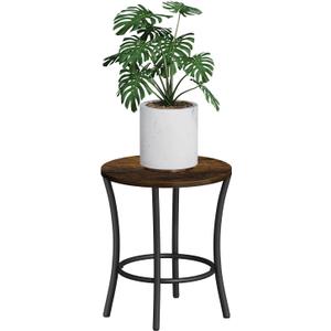 YINMIT Plant Stand Indoor, Round Plant Pots,Flower Pots for Indoor Plants, Adjustable Plant Shelf for Multiple Plant , Corner Plant Stand for Living Room Balcony Patio & Garden (Brown, Small) (13.1 In-Height)