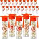 Teenyyou 25 Pcs Graduation Candy Tubes 2026 Graduation Party Favors Candy Boxes Plastic Grad Cap Jars Container with Tassels and Stickers for DIY Grad Table Party Favors (Orange)