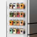 Lumanman 4 Pack Acrylic Spice Racks for Refrigerator and Oven, Magnetic Fridge Organizers and Storage, Clear