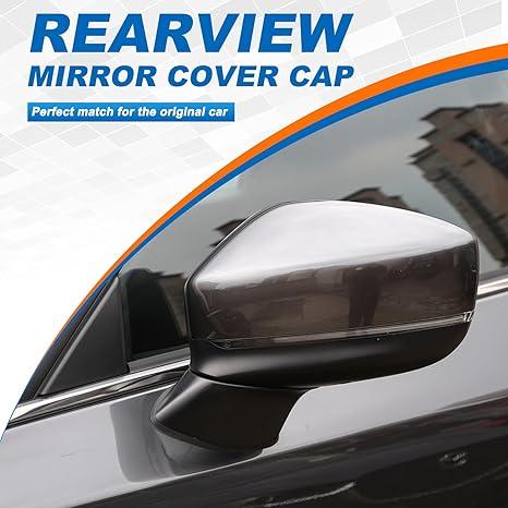 Car Rearview Mirror Cover Cap Housing Protective Cover for Exterior Mirrors Fit for Mazda CX-5 CX5 2017 2018 2019 2020 2021 Car Accessories(Black, Left Driver Side