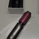 Cordless Hair Curling Iron Brush, 1.5" Mini Cordless Hair Curler, 3-in-1 Travel Curling Brush Hair Straightener Comb Rechargeable, 410 Heated Ionic Curling Tool for All Styles, Black
