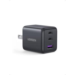 UGREEN 3-Port 30W USB C Charger Block, GaN II Type C Fast Charging, Black