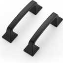 Ravinte 20 Pack Solid 3" Square Foot Arch Pulls Kitchen Cabinet Handles Matte Black Drawer Pulls Kitchen Cabinet Hardware for Cupboard Handles