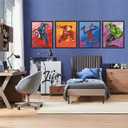 Superheroes watercolor wall art poster prints, superheroes wall art, set of 4 Unframed 8''x10'' posters for boys room superheroes room decor, Avengers Wall Art, Posters for Boys Room