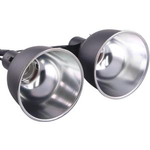 Aiicioo Dual Reptile Light Fixture - Dual Light Dome Tortoise Leopard Gecko Lamp Fixture Snake Bearded Dragon UVB Heat Basking Deep Dome Lamp Cap for Reptile Terrariums (1 Count (Pack of 1)) Aiicioo Dual Reptile Light Fixture - Dual Light Dome Tortoise Leopard Gecko Lamp Fixture Snake Bearded Dragon UVB Heat Basking Deep Dome Lamp Cap for Reptile Terrariums (1 Count (Pack of 1))