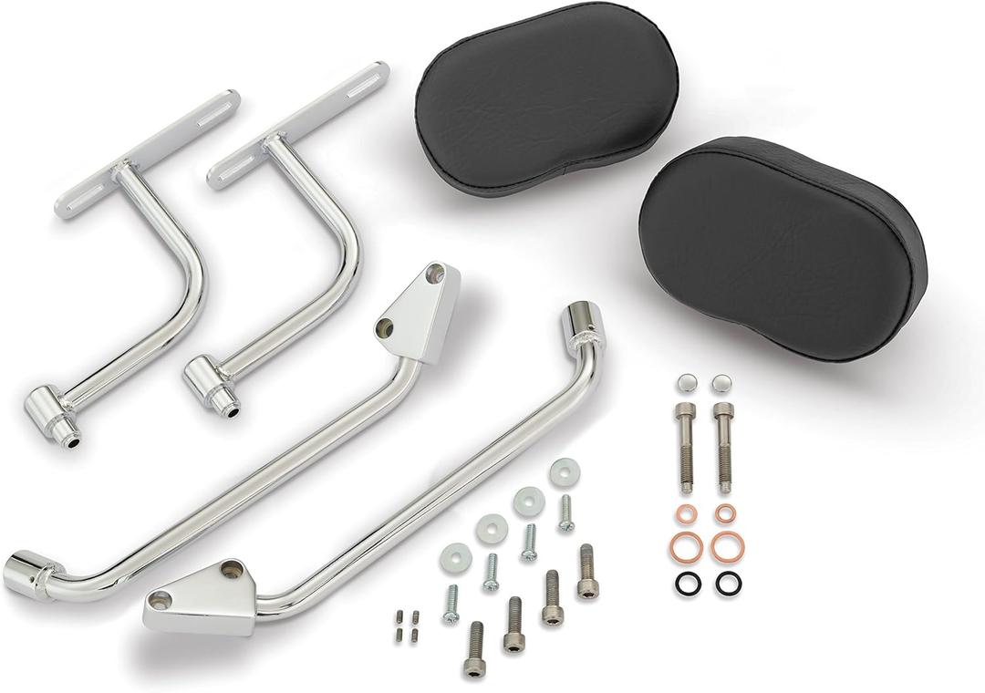 Show Chrome Accessories 30-202 Black Passenger Armrests for Indian Motorcycles