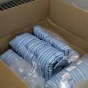 Geelin 4 Pcs Outdoor Patio Chair Cushion Thick High Back Adirondack Chair Cushion Tufted Weather & Fade Resistant Anti-Slip Outside Rocking Chairs Pads with Ties, 44 x 19 x 4 Inch (Blue Stripes)